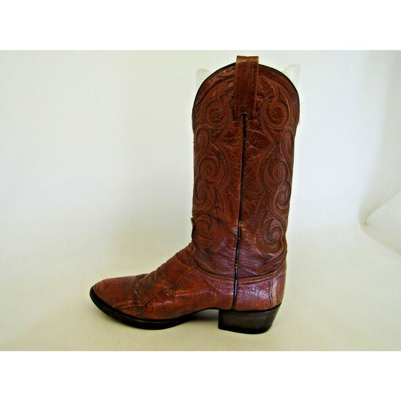 Dan Post Mens Size 10 D Brown All Leather Ostrich Claw Western Cowboy Boots main image 5